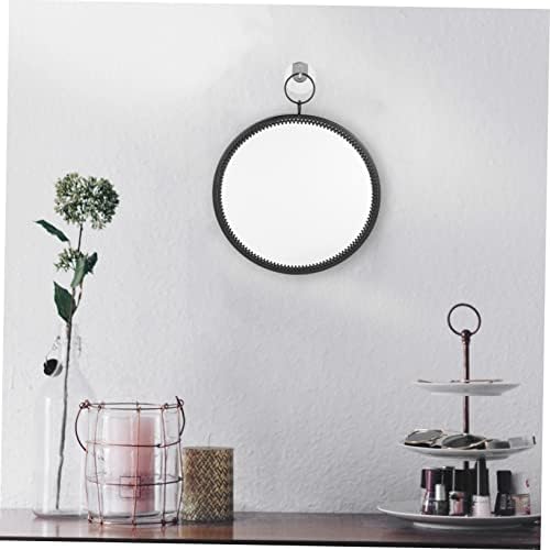 Luxshiny Round Hanging Makeup Mirror with Stylish Frame