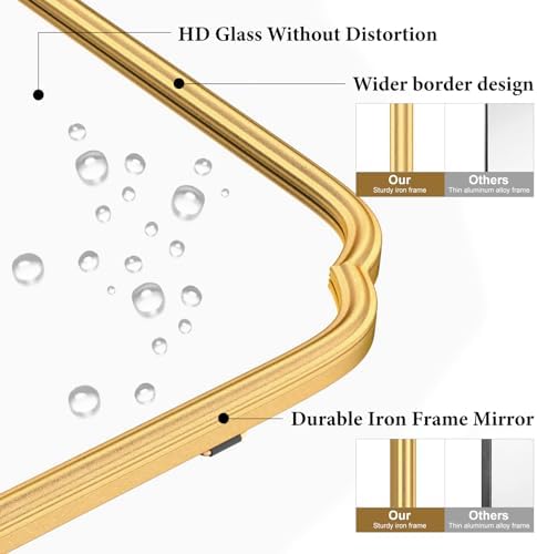 Ferytange 30x40 Brushed Gold Wall Mirror