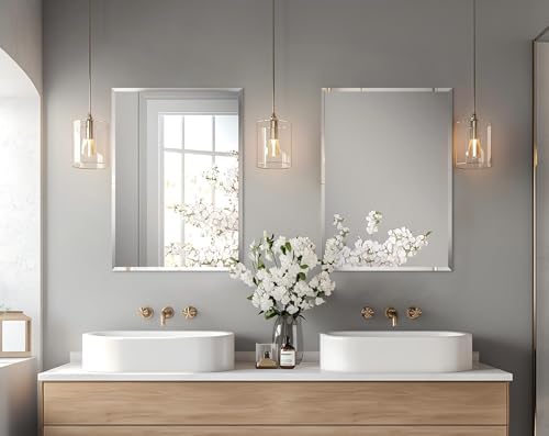 Artloge Frameless Rectangular Wall Mirror 20x16 Inch