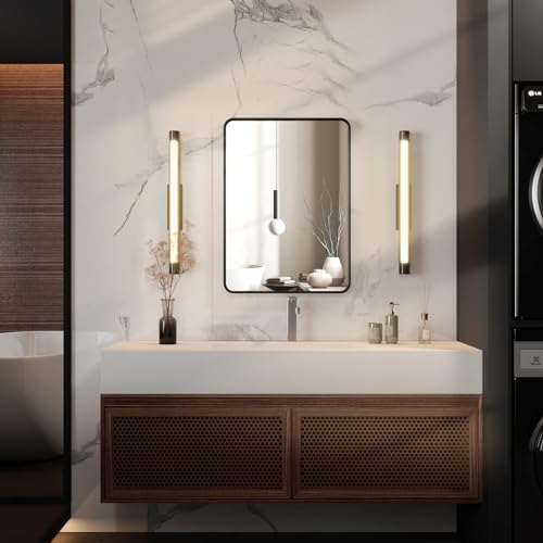 GAOMON 28x40 Inch Bathroom Mirror Metal Frame