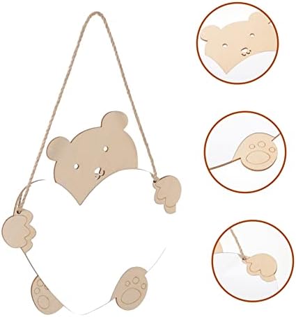 BESPORTBLE Wall Mirror with Bear Decor for Bathroom and Nursery