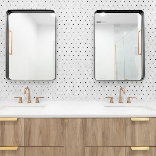 30x40 Inch Black Metal Framed Wall Mirror