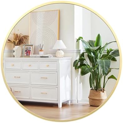 GAOMON 20 Inch Gold Wall Mirror Modern Style