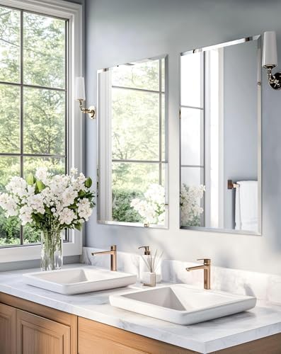 Artloge Frameless Rectangular Wall Mirror 20x16 Inch