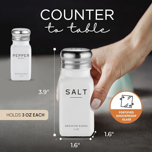 Brighter Barns White Salt Pepper Shakers Set