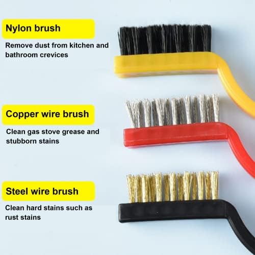 Kitchen Cleaning Brush Set with Scraper and 3 Replacement Heads