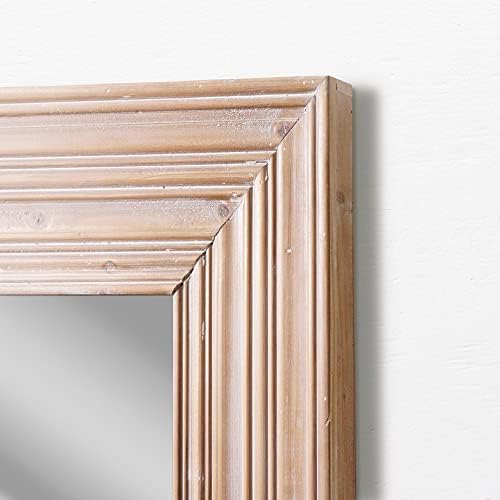 Head West Natural Whitewash Wood Accent Mirror - 30 x 40