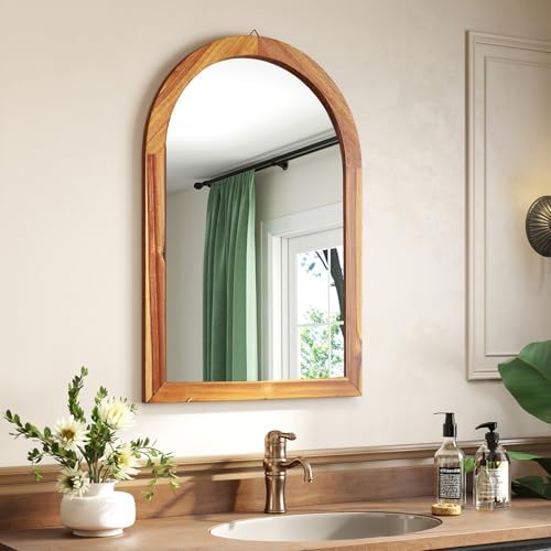 CHARMAID Farmhouse Wall Mirror 35x24 Arched