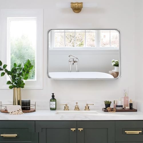 SUEHEE 20x28 Stainless Steel Bathroom Mirror Over Sink