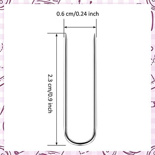 MTLEE 50-Piece U-Pins Stainless Steel Multi-Use for Crafts