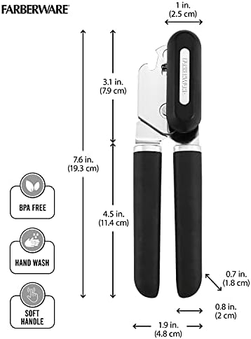 Farberware Pro Soft Knob Can Opener and Bottle Opener Black 1