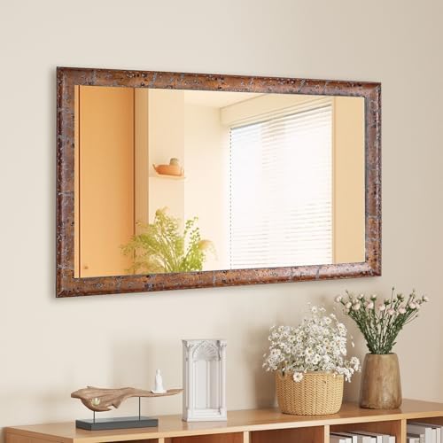 CULER Rustic Wood Wall Mirror 20x30 Inch