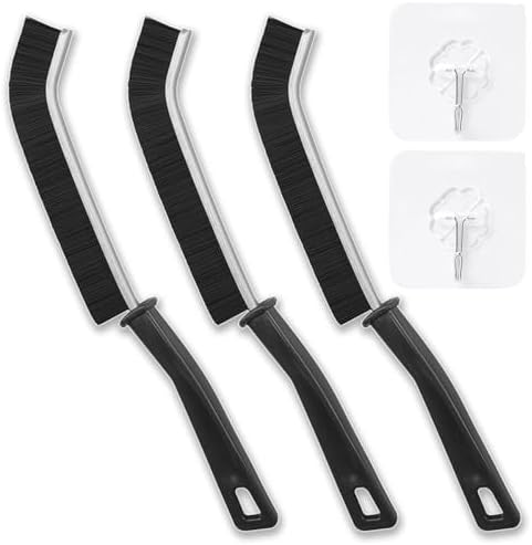 3 Pcs Crevice Cleaning Brush Set Hard Bristle Tool for Dead Corners