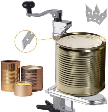 Towallmark Manual Can Opener with 3 Spare Blades