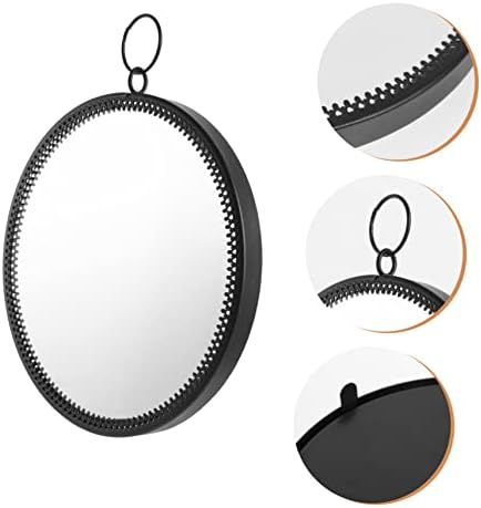 Luxshiny Round Hanging Makeup Mirror with Stylish Frame