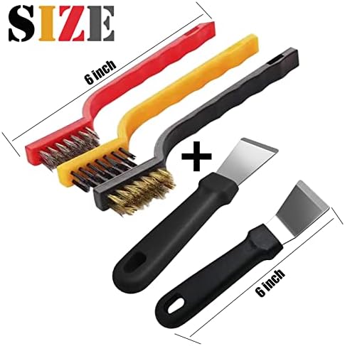 5Pcs Kitchen Cleaning Brush Set with Scraper Tools