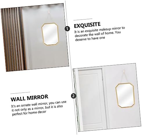 LABRIMP Wall Hanging Iron Mirror for Bedroom Bathroom
