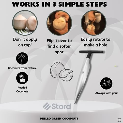 S STORD Coconut Opener - Fast Safe Easy to Use