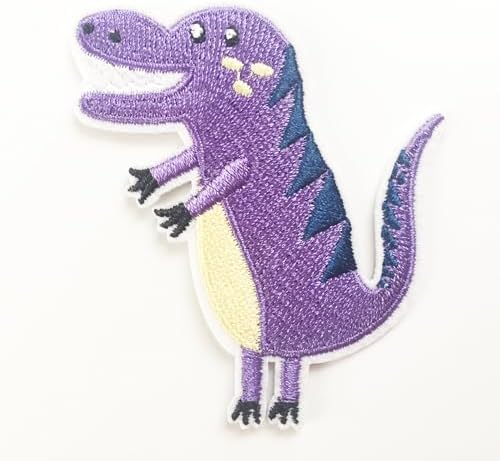 YANANA Dinosaur Embroidered Patch Purple