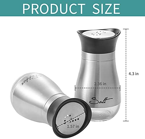 Lusanville 2 Pack Salt Pepper Shakers Set 1