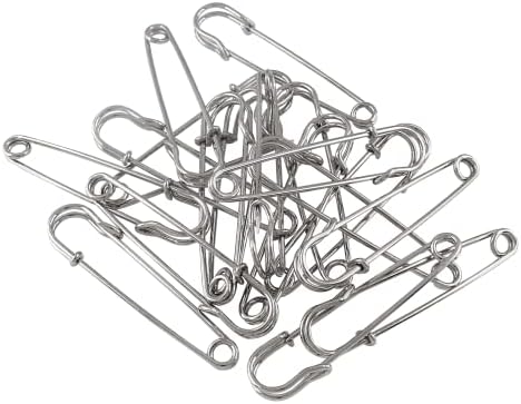 Hitefu 50PCS Heavy Duty Safety Pins 3inch Silver