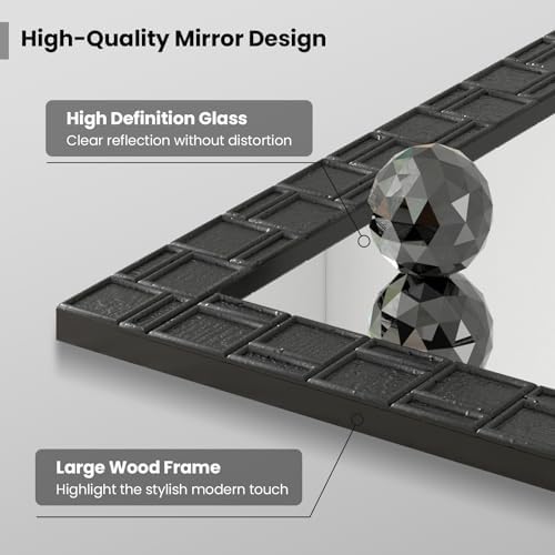 Tangkula Wood Framed Wall Mirror 315x235