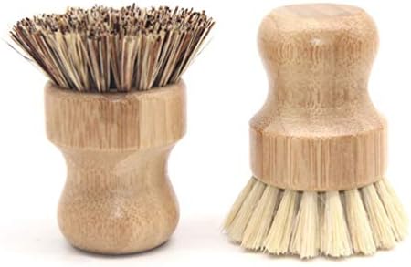 Cabilock Bamboo Wok Brush for Kitchen Cleaning