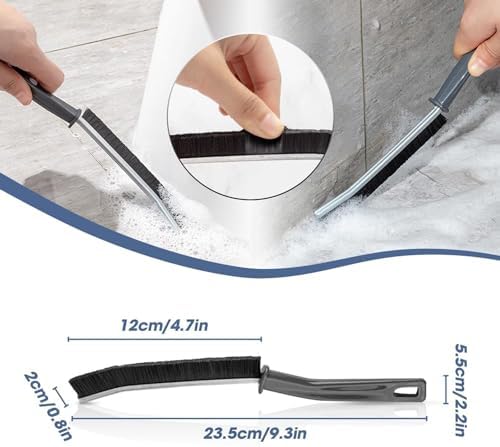 GLIART 3Pcs Hard-Bristled Crevice Cleaning Brush Set