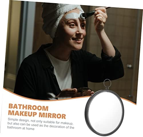 Ciieeo Rustic Round Wall Mirror for Bathroom and Bedroom