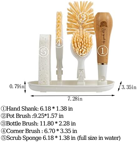 Phiderlan 4-in-1 Kitchen Dish Brush Set