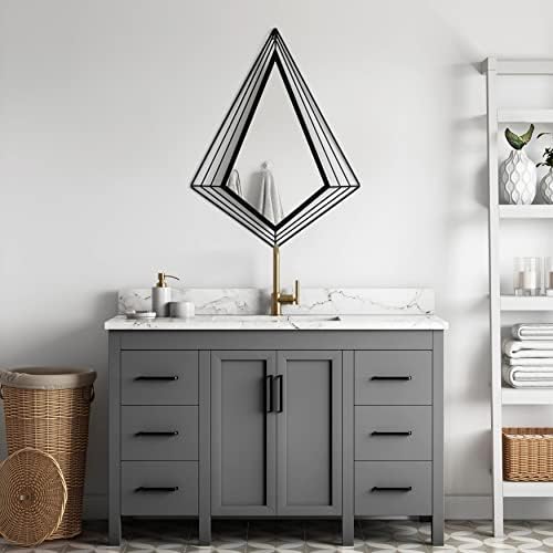 Uniquewise 27-Inch Tall Modern Diamond Mirror