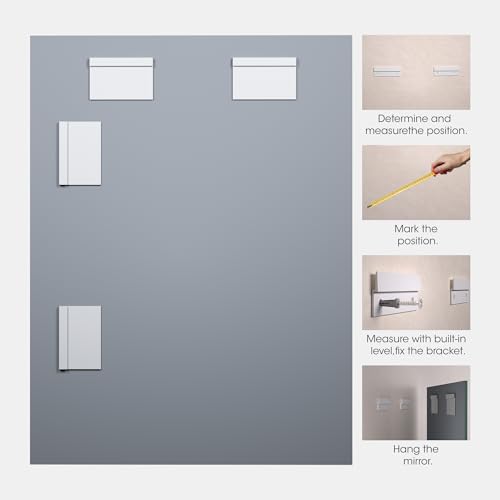 Hasipu 24 x 32 Frameless Bathroom Mirror