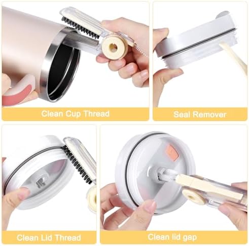 YINCL Straw Cleaner Brush Set for Tumblers