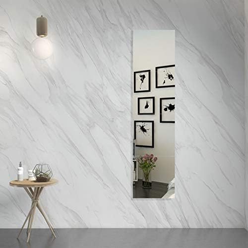 Genrics Frameless Full Length Mirror Tiles Set 12 Inch x 4 Pcs