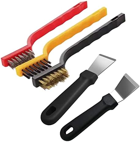 5Pcs Kitchen Cleaning Brush Set with Scraper Tools