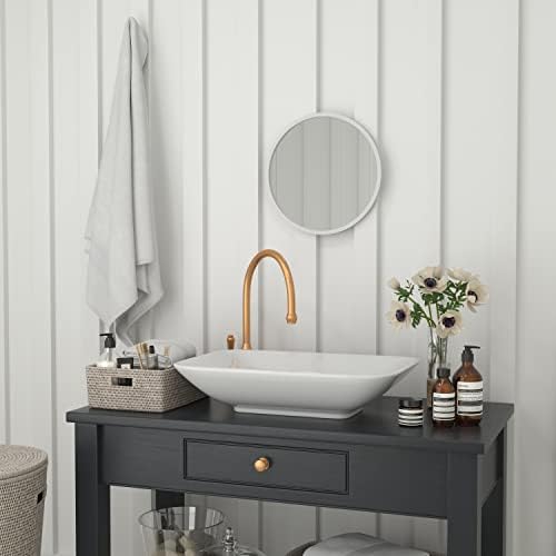 Flash Furniture Julianne Large Round Wall Mirror - Silver Circle 16 Inch