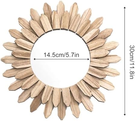 Wooden Wall Mirror 24 X 36 Inch Farmhouse Decor