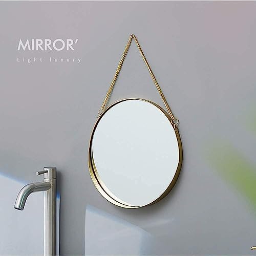 Bleslin 20cm Round Wrought Iron Bathroom Mirror with Rotating Double-Sided Design