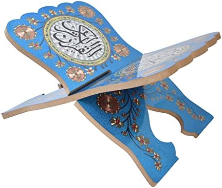 Foldable Bible Stand for Reading and Quran Holder Blue