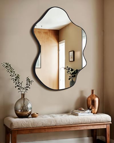 CULER Irregular Black Frosted Wall Mirror
