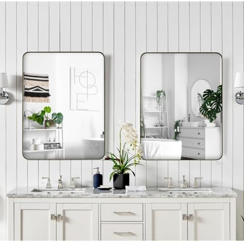 AiStarlink 24x36 Inch Black Rectangular Wall Mirror