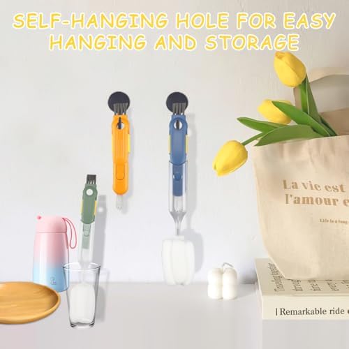 3 PCS 5 in 1 Multifunctional Cleaning Brush Set for Cups and Bottles
