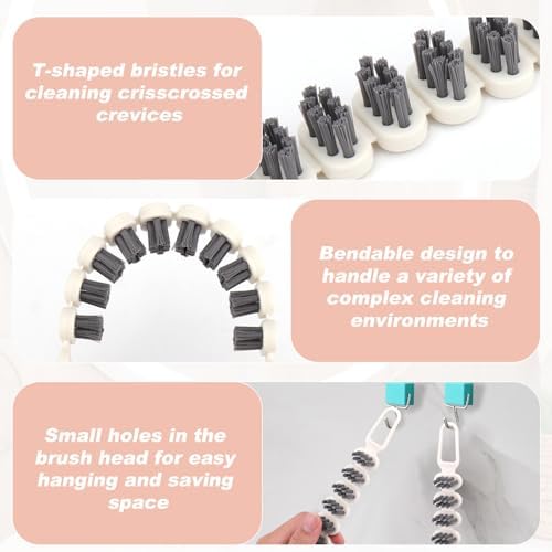 4PCS Bendable Cleaning Brush for Kitchen and More