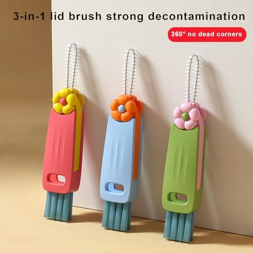 PERZOE 3 in 1 Cup Lid Cleaning Brush Set