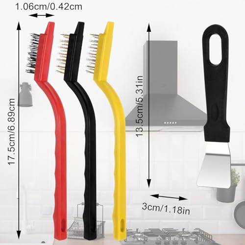 Lusofie Cleaning Scraper Set 6 Brush 2 Scraper