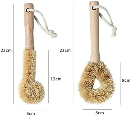 iplusmile 2pcs Kitchen Cleaning Brush with Bamboo Handle 1