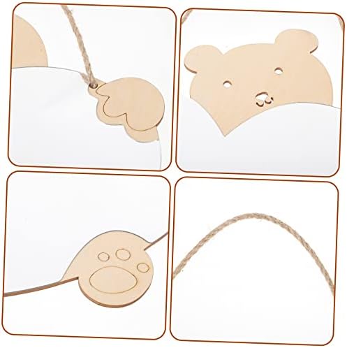 BESPORTBLE Wall Mirror with Bear Decor for Bathroom and Nursery