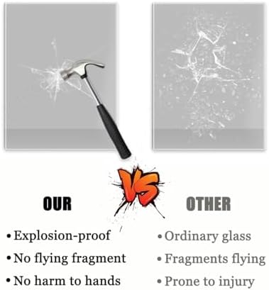 LTSRLL Round Wall Mirror - Frameless HD Explosion-Proof