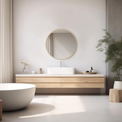 Zibbizo 20-Inch Gold Circle Wall Mirror 1