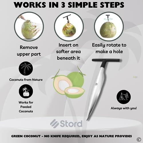 S STORD Coconut Opener - Fast Safe Easy to Use